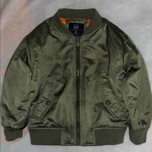 GAP Kids Olive Green Puffer Bomber Jacket